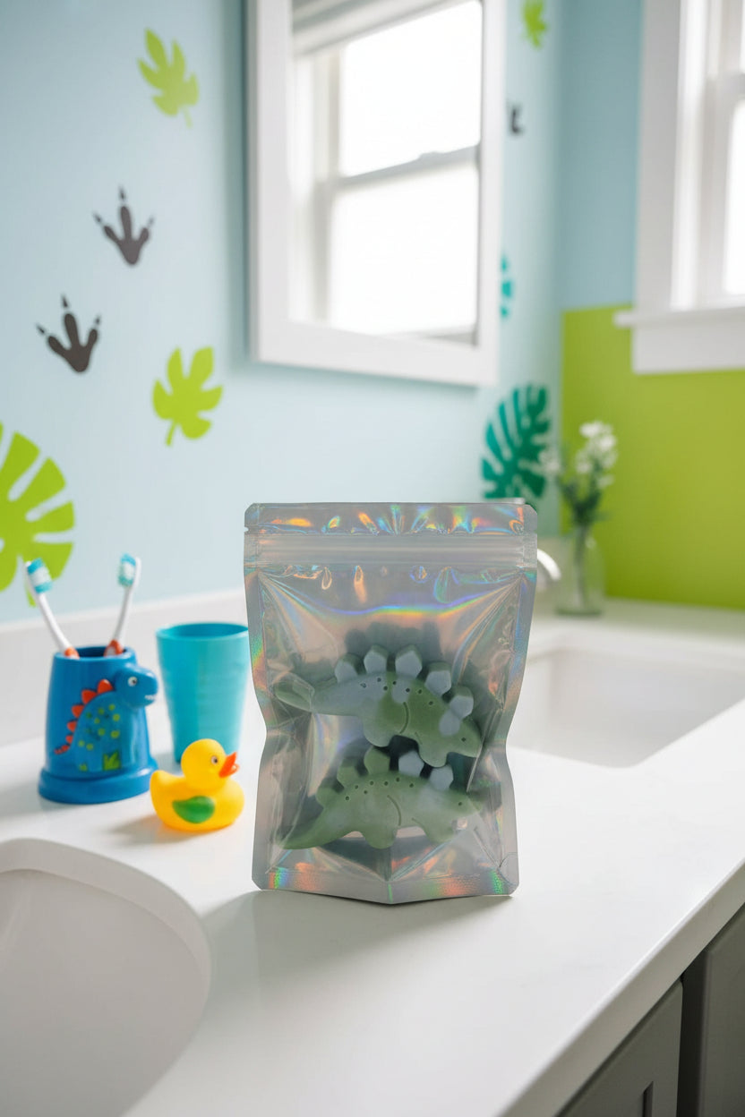 Dinosaur Handmade Goat's Milk Scented Soap Bag