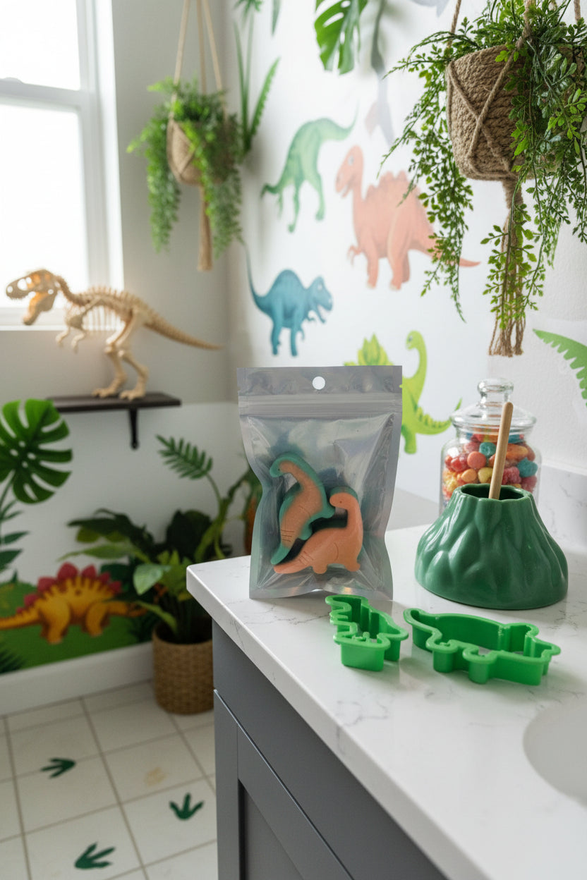 Dinosaur Handmade Goat's Milk Scented Soap Bag