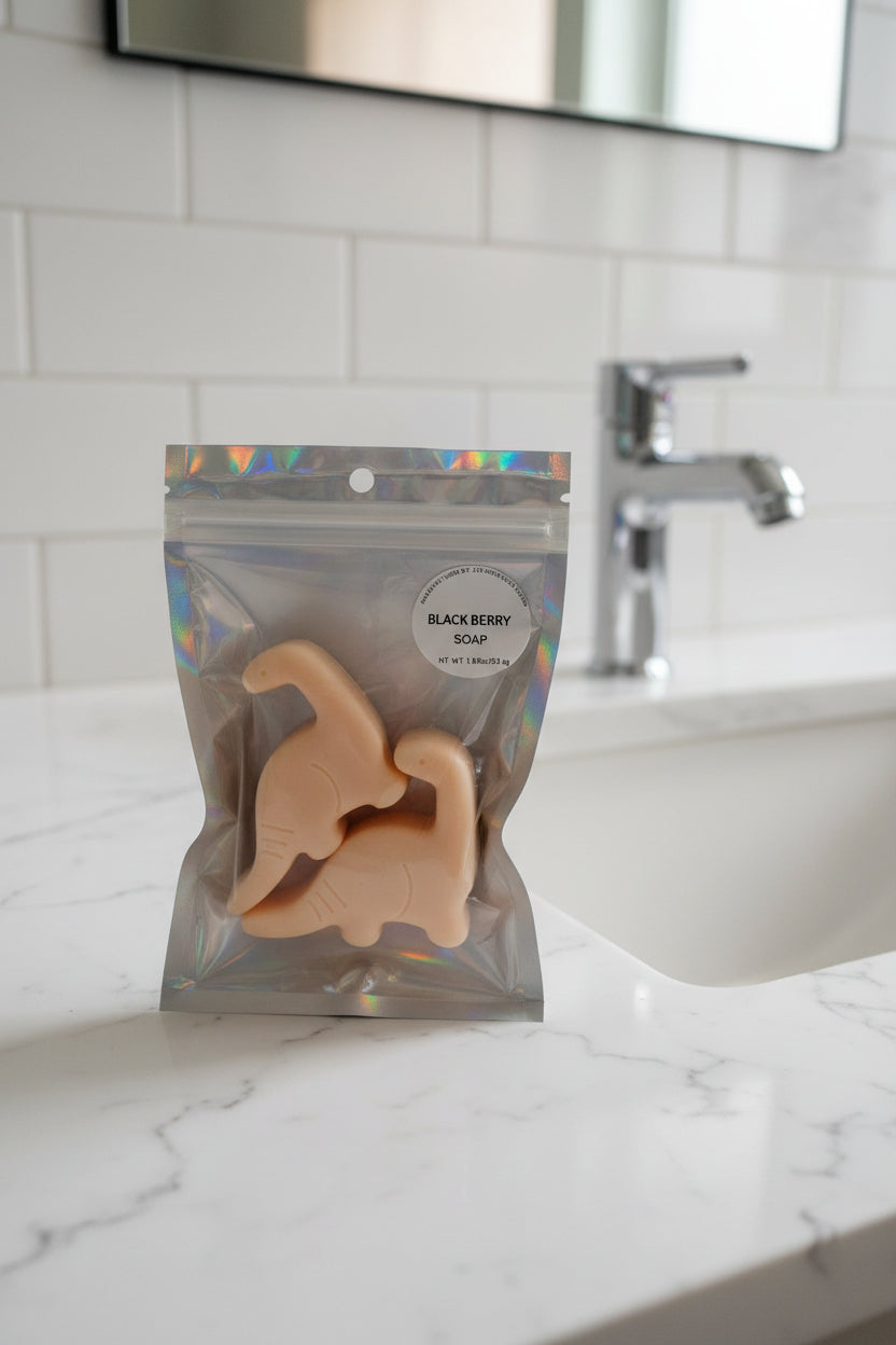 Dinosaur Handmade Goat's Milk Scented Soap Bag