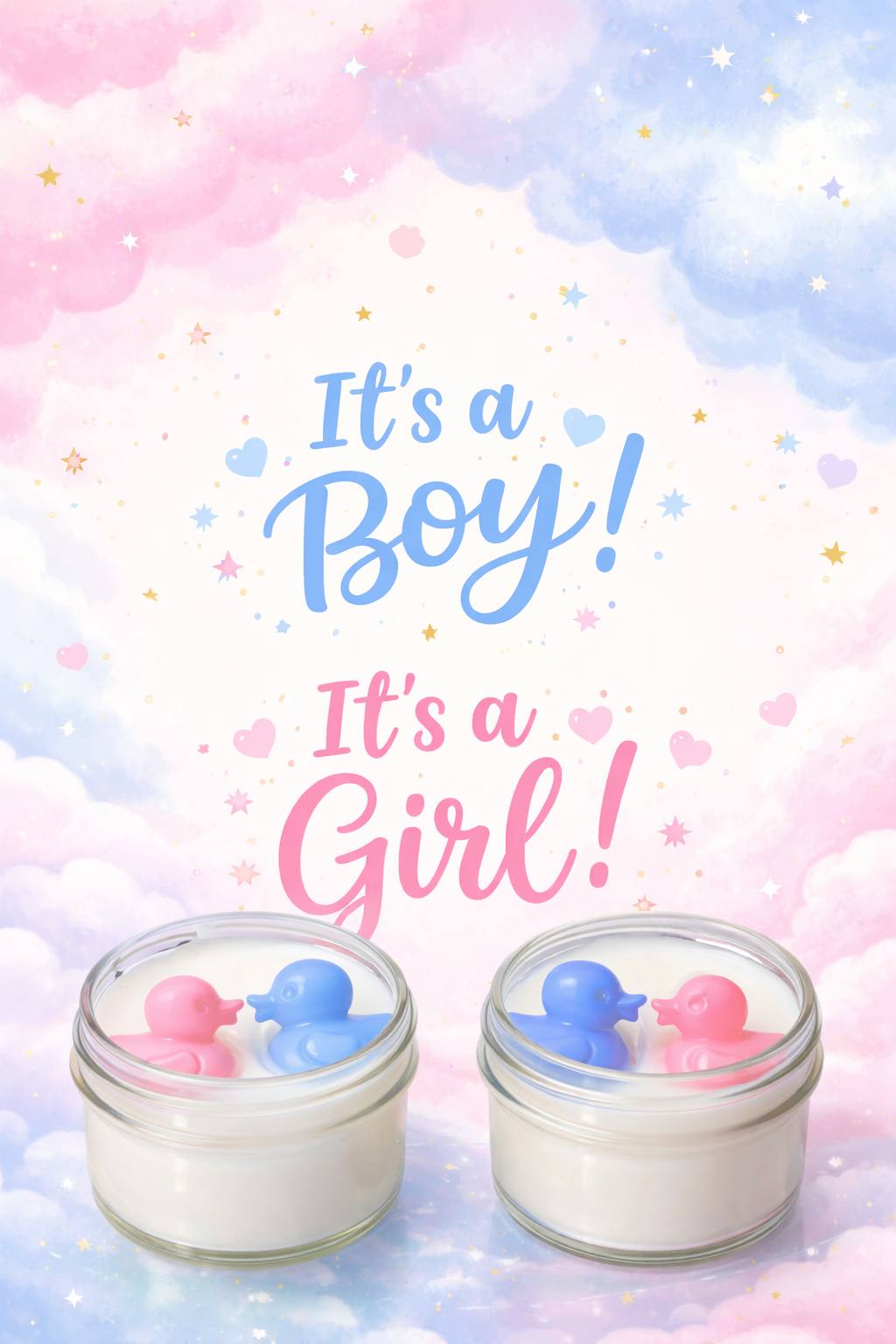 Gender Reveal 4oz Candle Gift Bag Set (BOY)