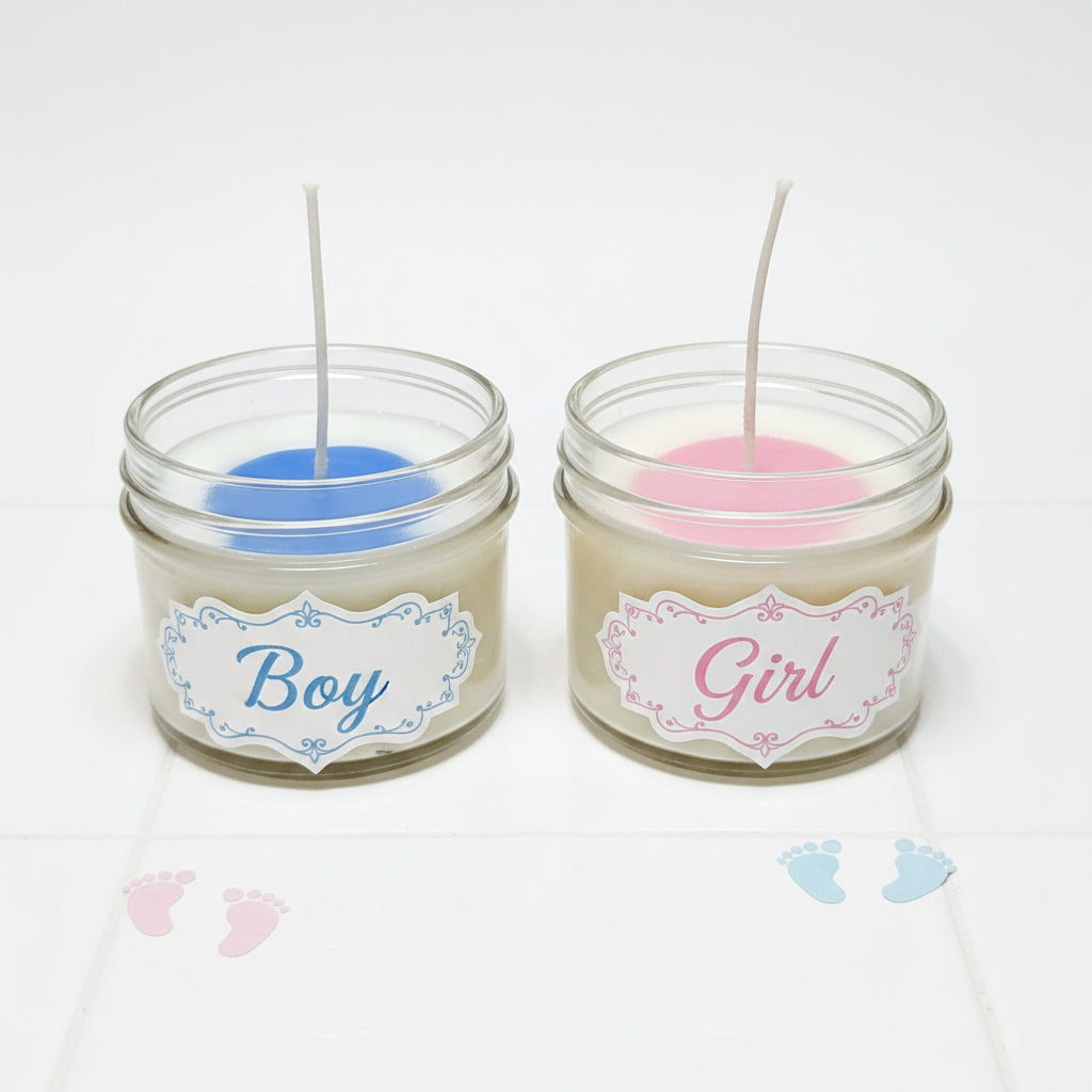 Gender Reveal 4oz Candle Gift Bag Set (GIRL)
