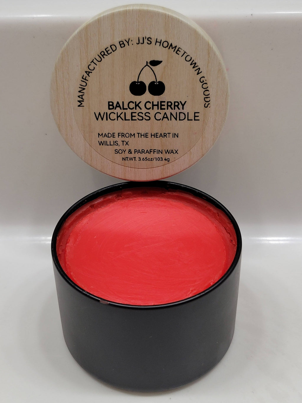 Black Cherry Scented Wickless Candle