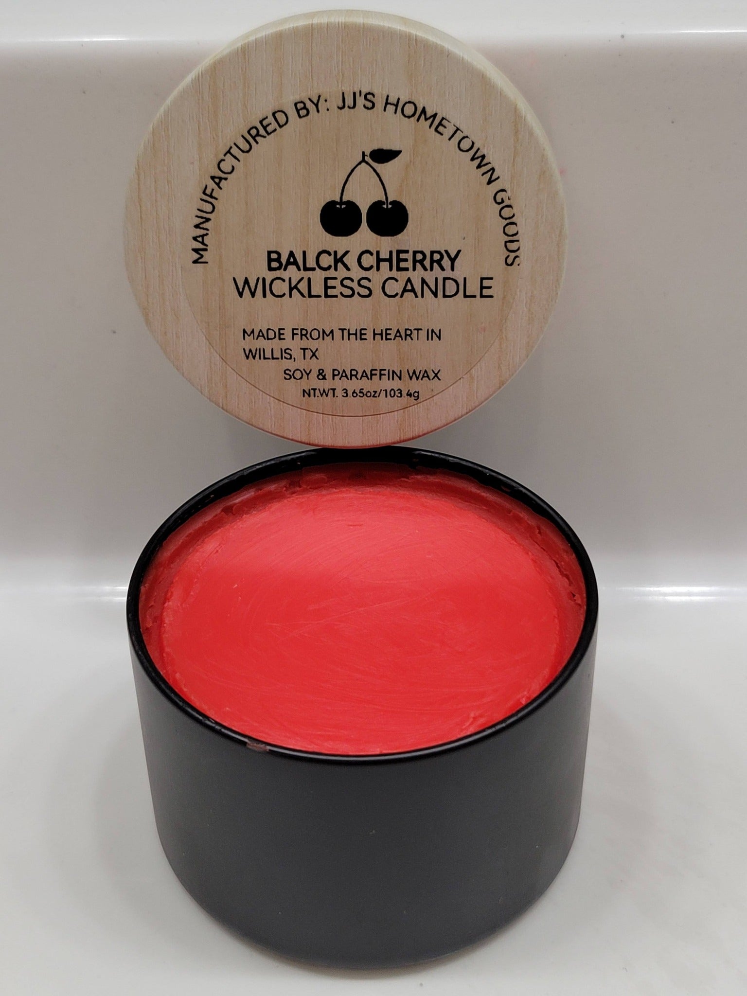 Black Cherry Scented Wickless Candle