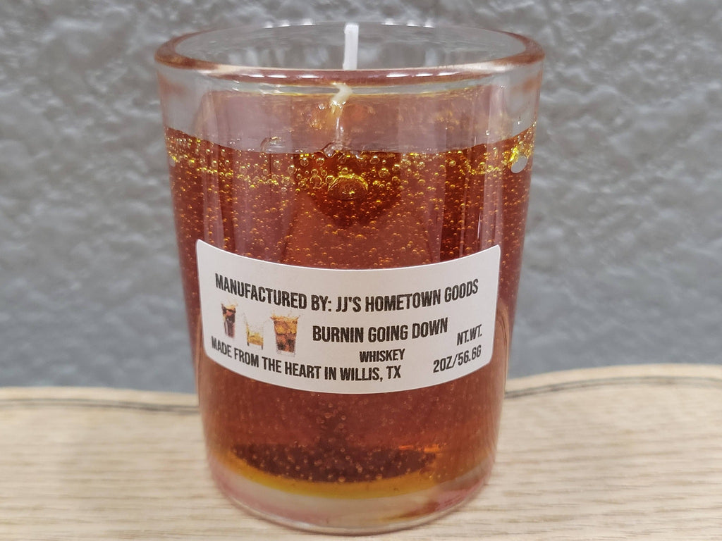 Whiskey Scented Burnin Going Down 2oz Gel Candle