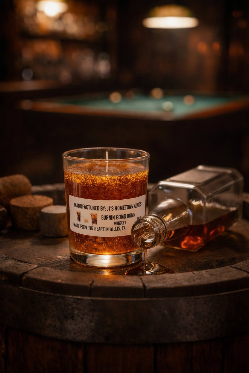 Whiskey Scented Burnin Going Down 2oz Gel Candle