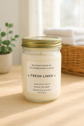 Fresh Linen Scented 8oz Candle