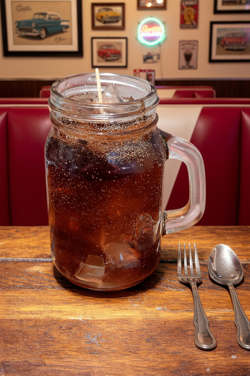 Spicy Cherry Soda Scented 4oz Mason Jar Drink Candle