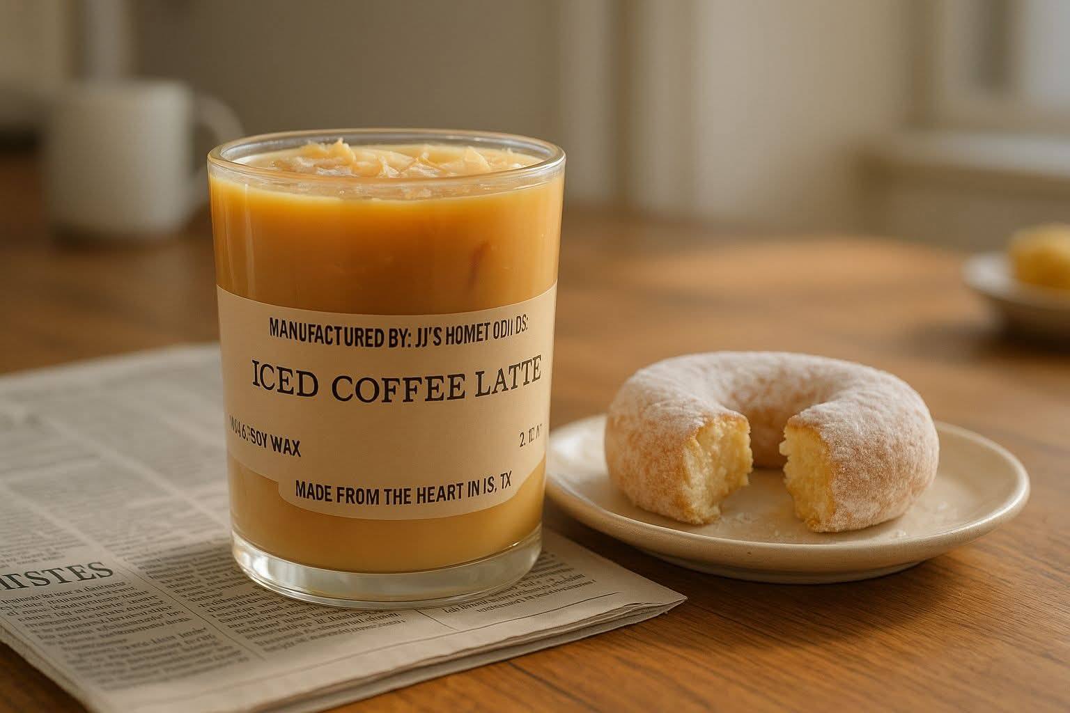 Iced Coffee Latte Scented 2oz candle