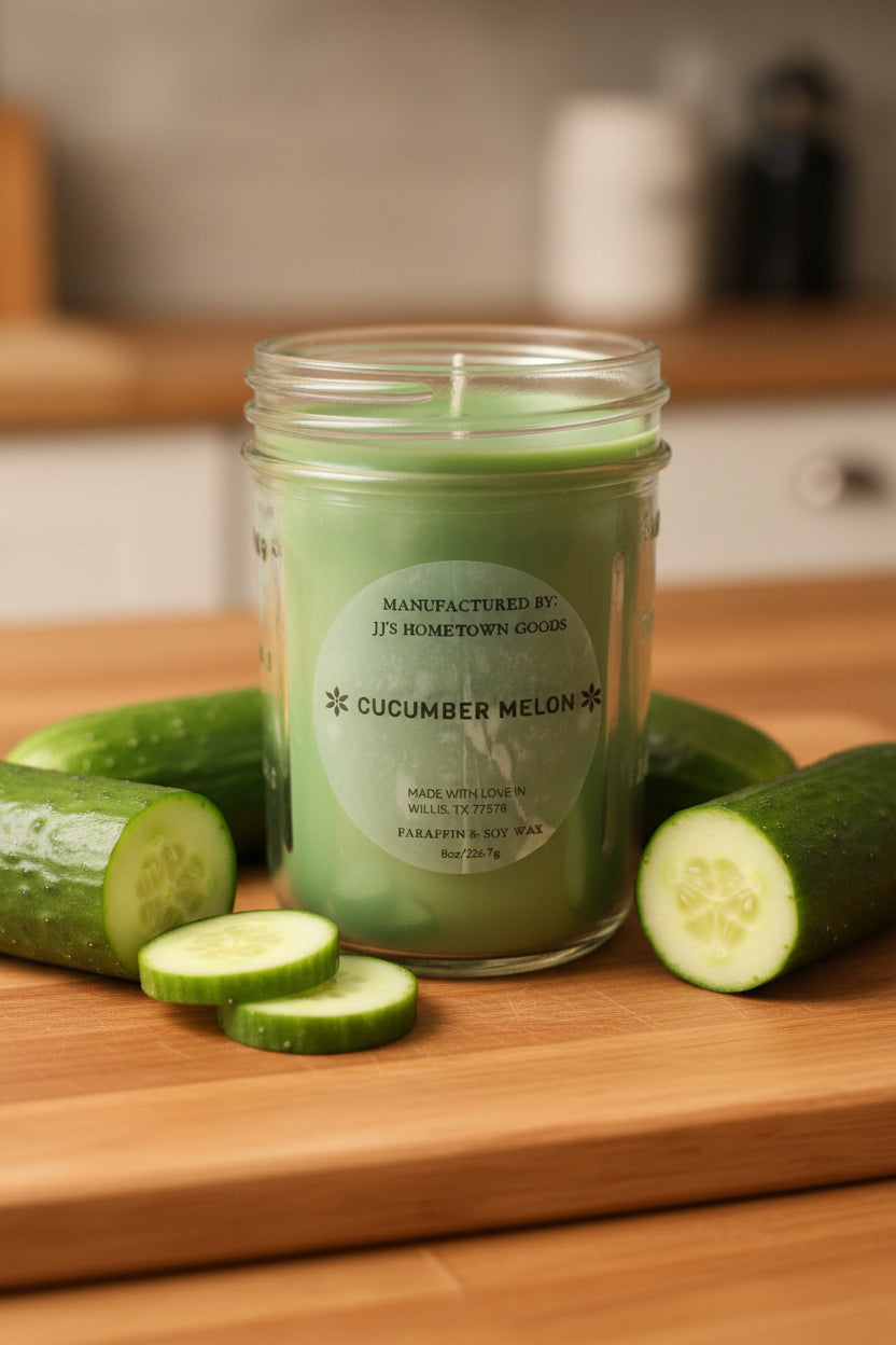 Cucumber Melon Scented  8oz Candle