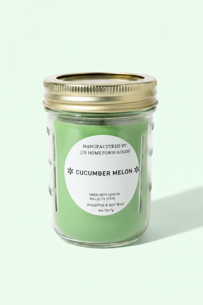 Cucumber Melon Scented  8oz Candle