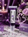February Birthstone Grape Scented Keychain Lip Gloss