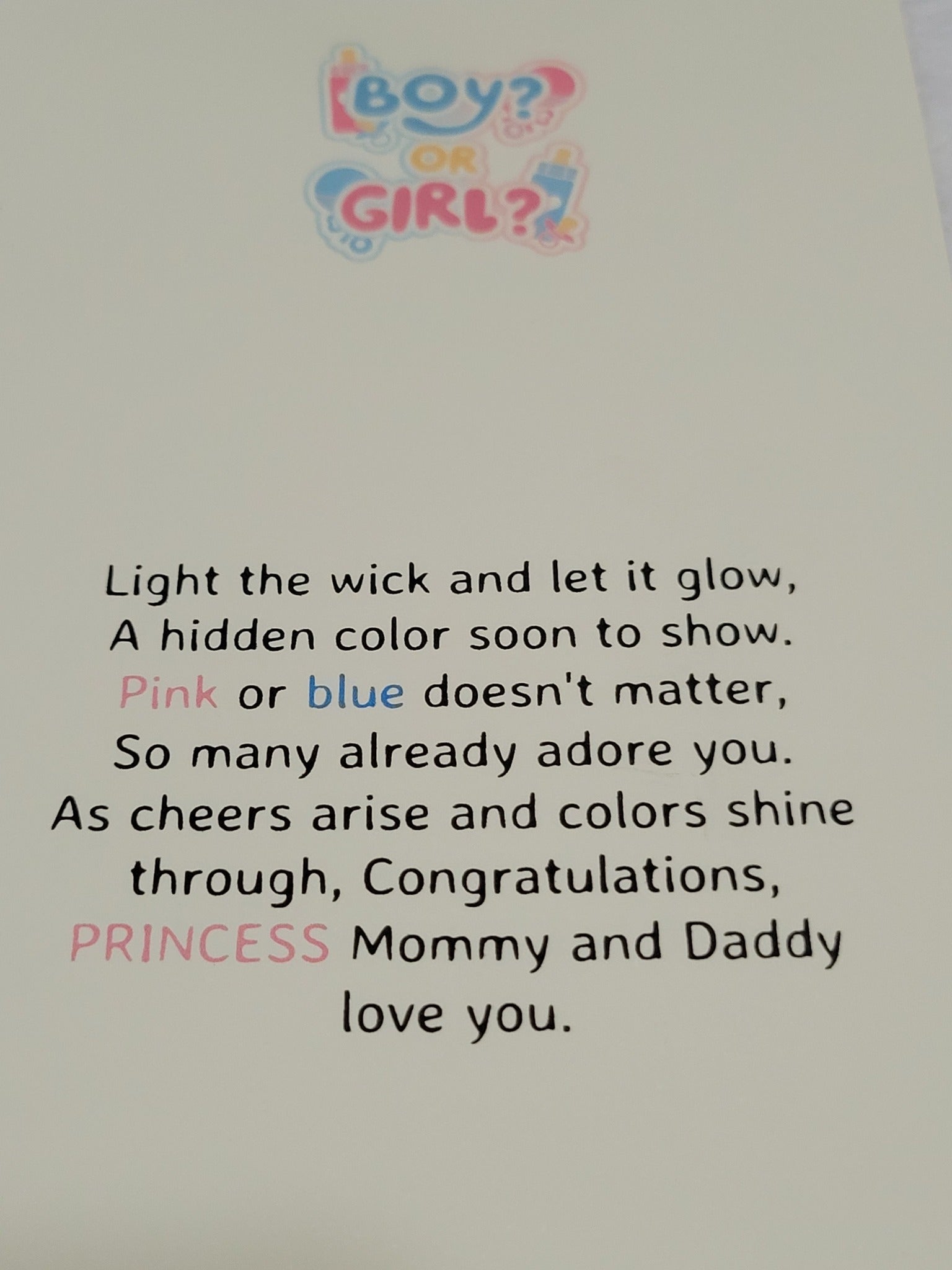Gender Reveal 4oz Candle Gift Bag Set (GIRL)
