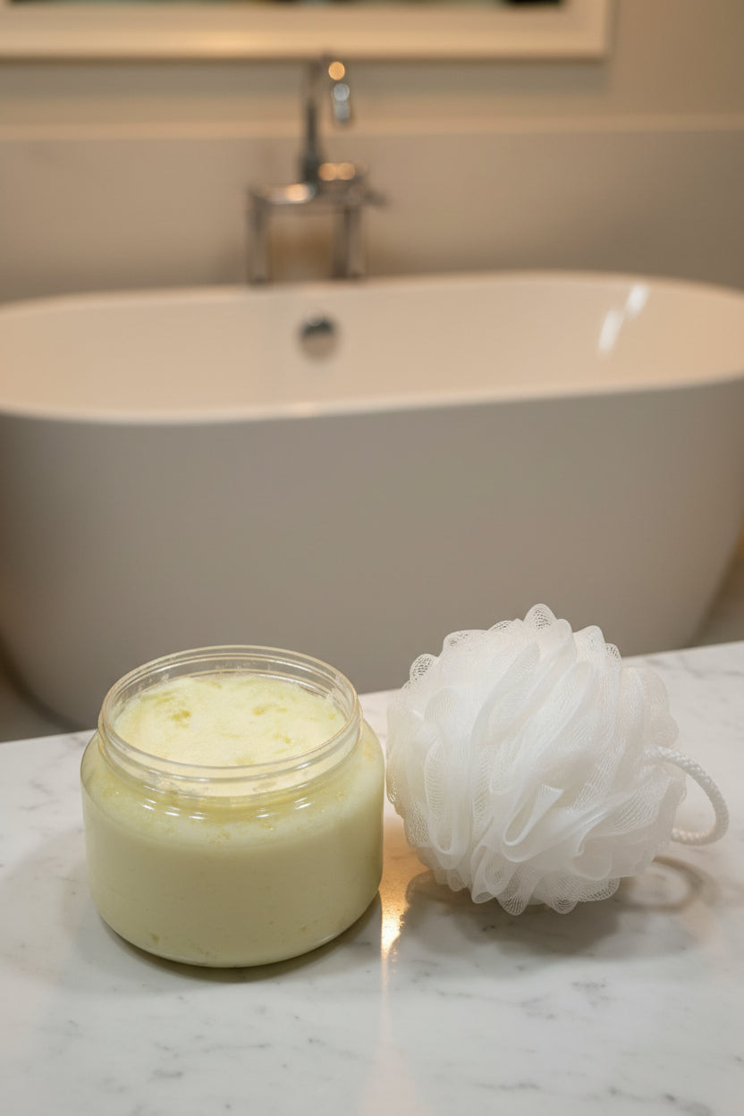 Foaming Honeysuckle Scented Sugar Body Scrub