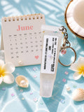June Birthstone Coconut Vanilla Scented Keychain Lip Gloss