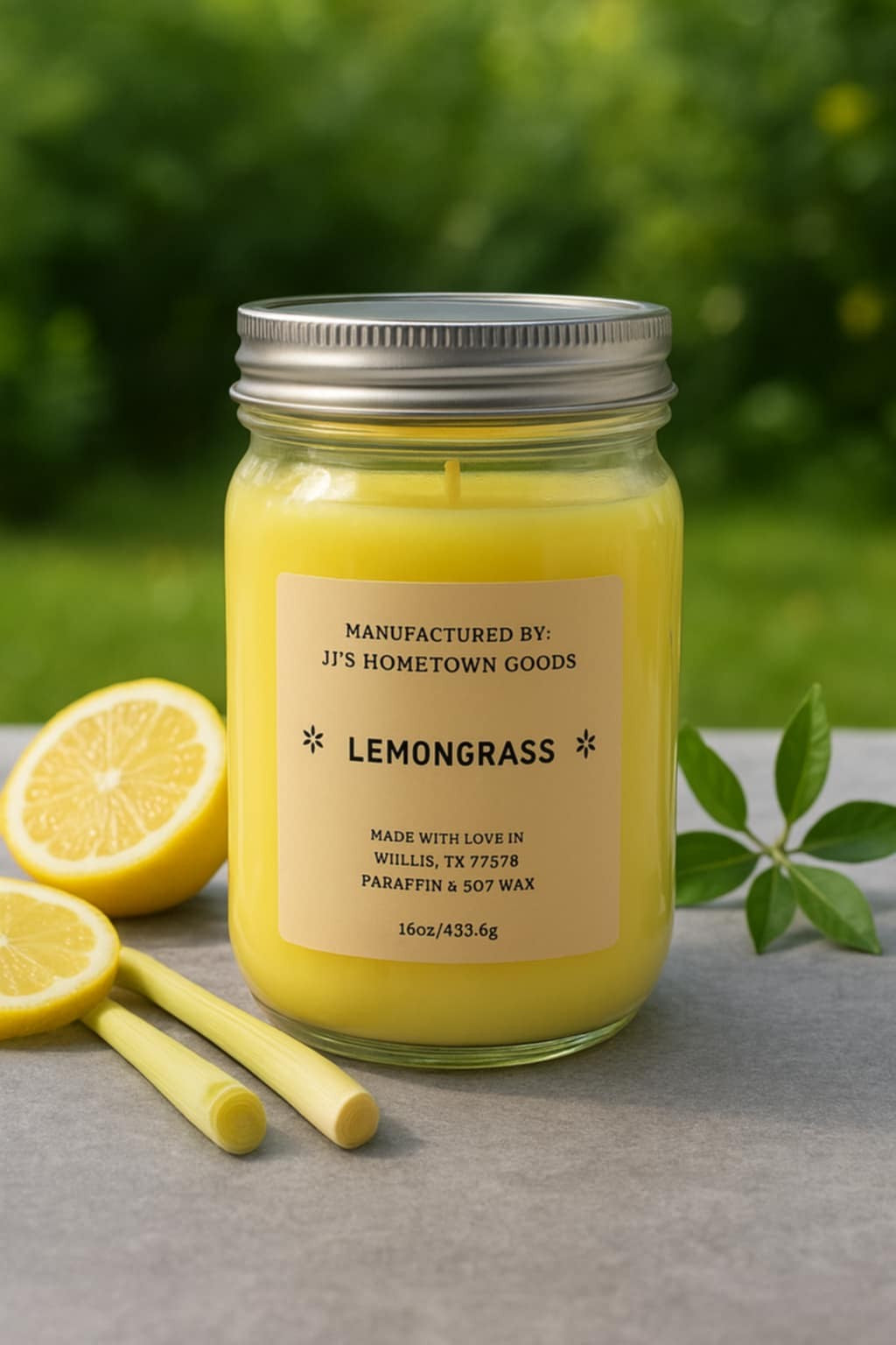 Lemongrass Scented  16oz Candle