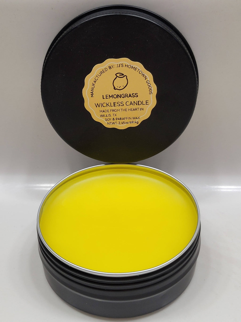 Lemongrass Scented Wickless Candle