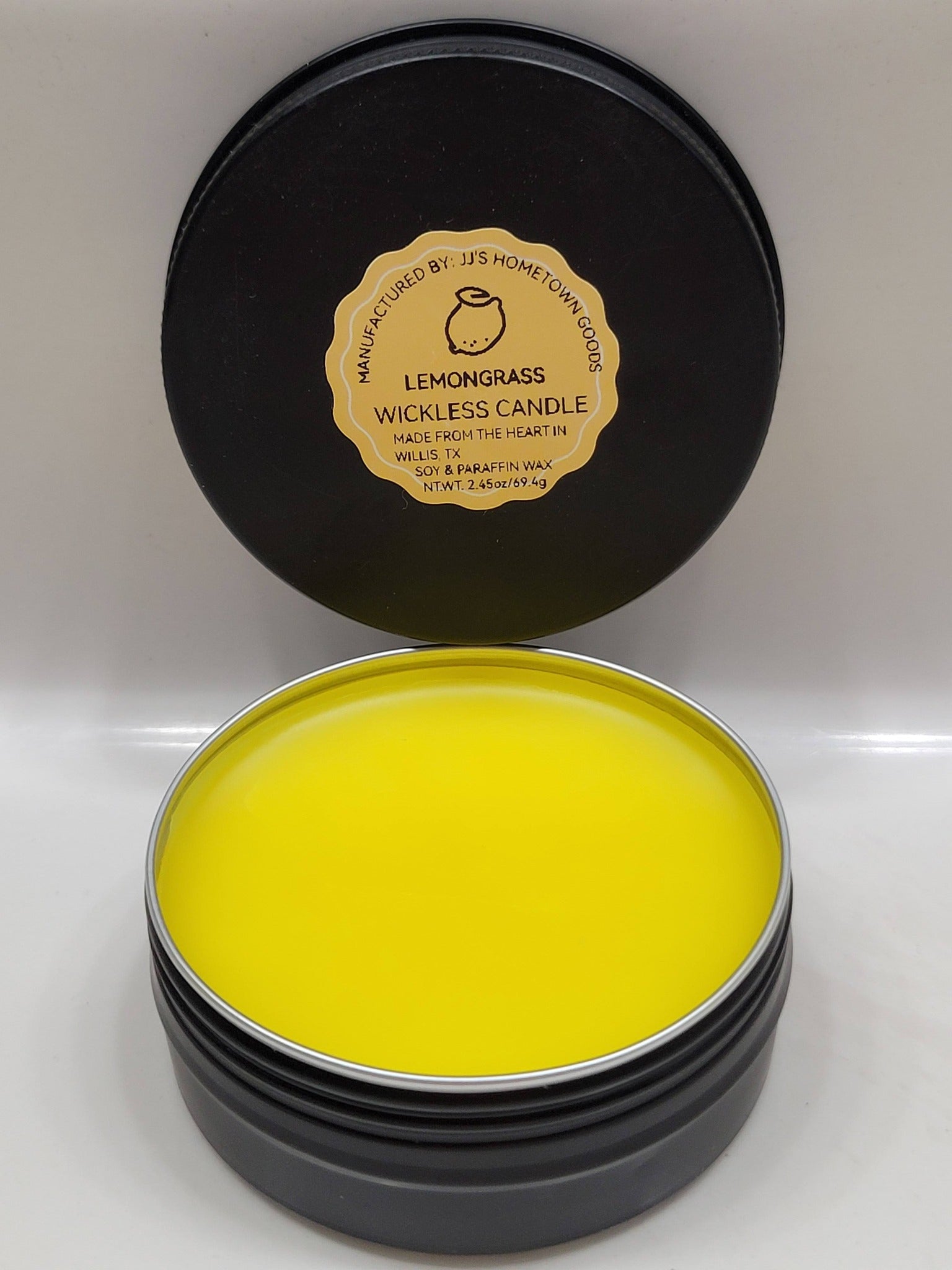 Lemongrass Scented Wickless Candle