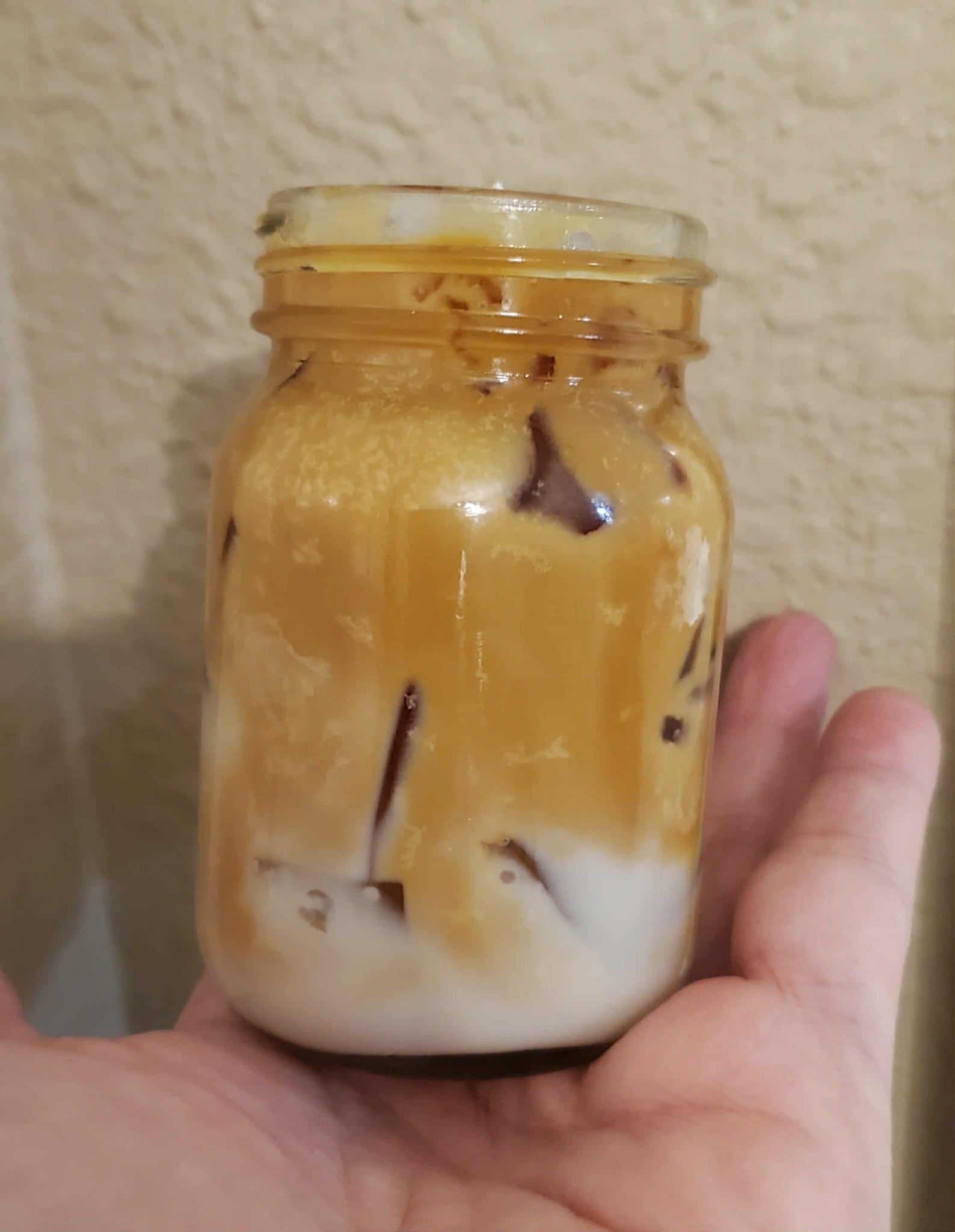 Iced Coffee Latte Scented 4oz Mason Jar Candle