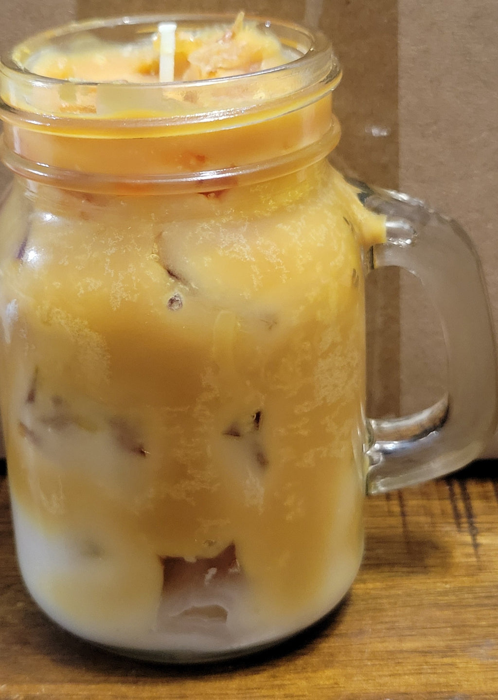 Iced Coffee Latte Scented 4oz Mason Jar Candle