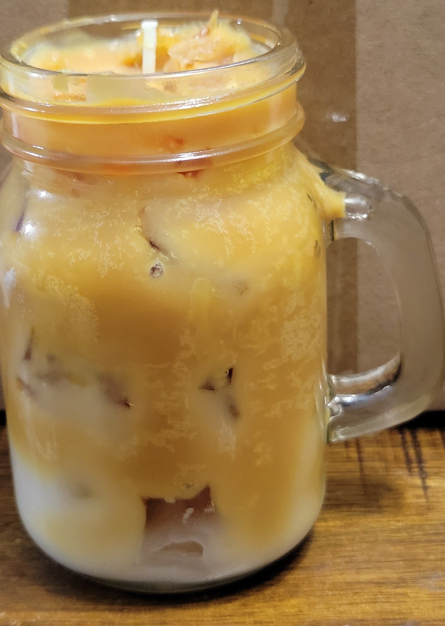 Iced Coffee Latte Scented 4oz Mason Jar Candle