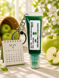 May Birthstone Green Apple Scented Keychain Lip Gloss