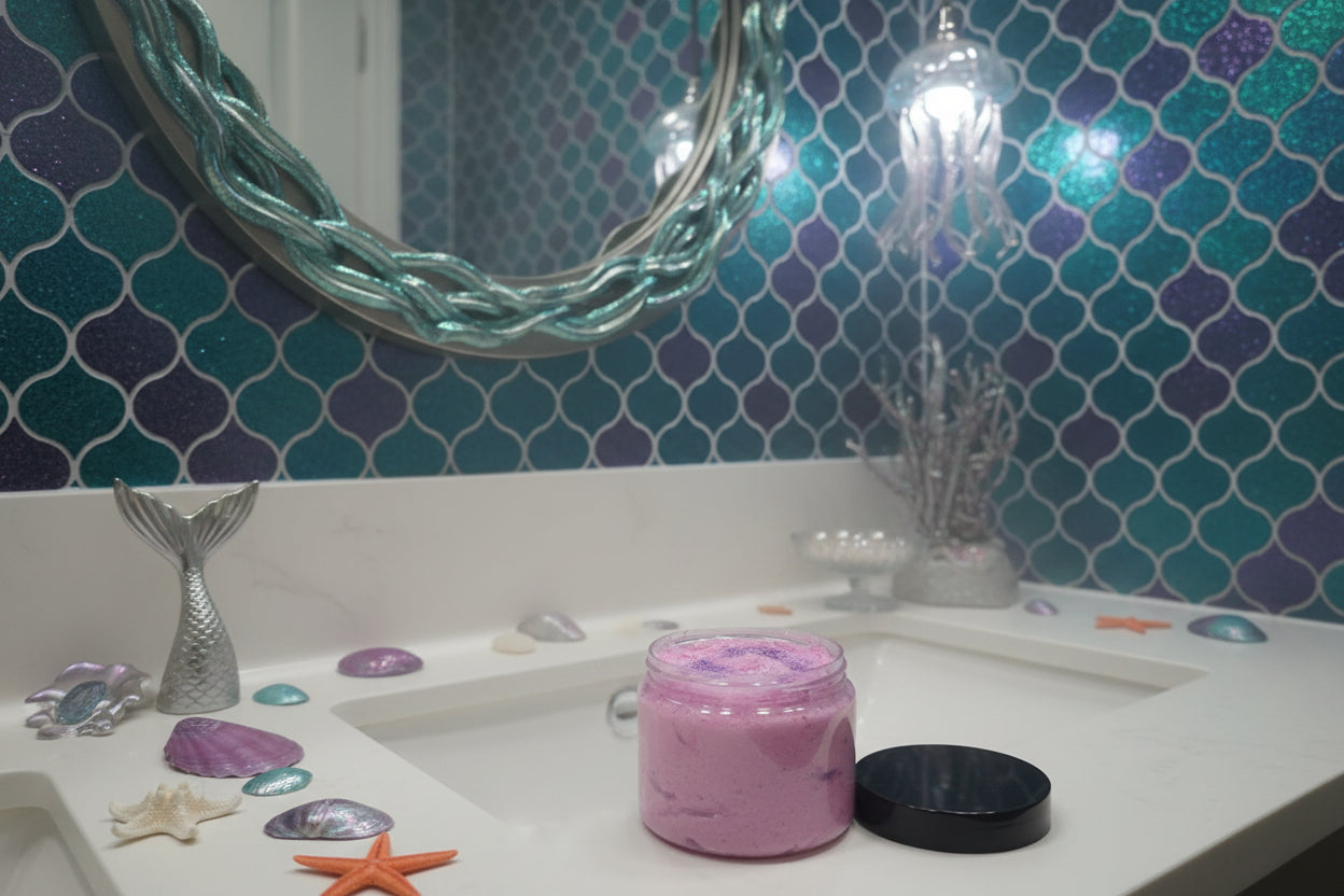 Foaming Mermaid (Ocean Mist) Scented Sugar Body Scrub