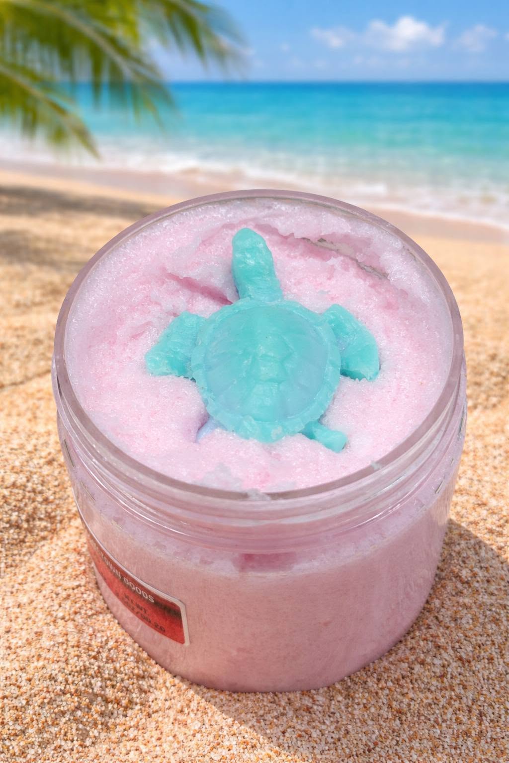Foaming Pink Sands Scented Sugar Body Scrub With Soap Embeds