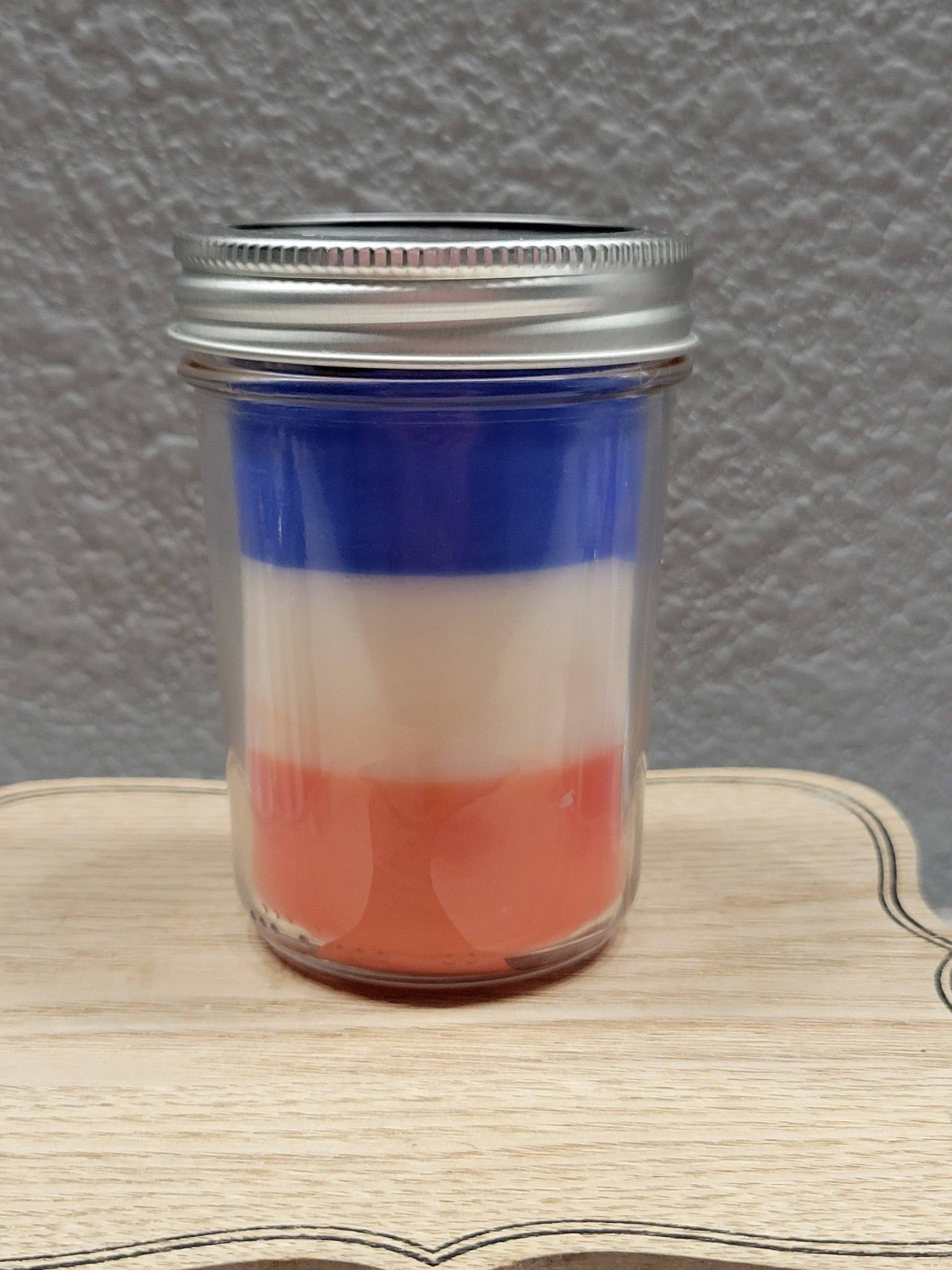 Firecracker Scented 8oz Red White and Blue Candle