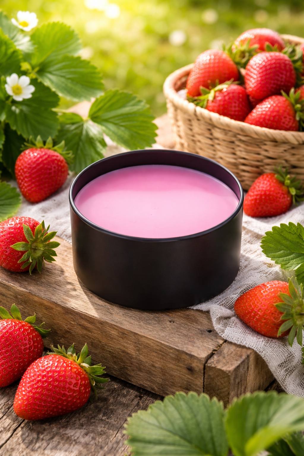 Strawberry Scented Wickless Candle