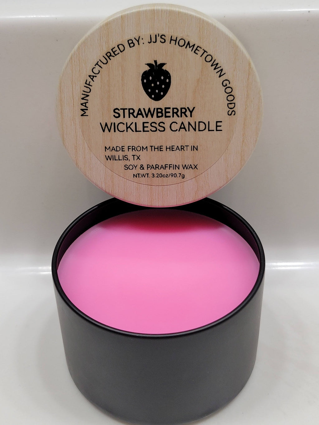 Strawberry Scented Wickless Candle