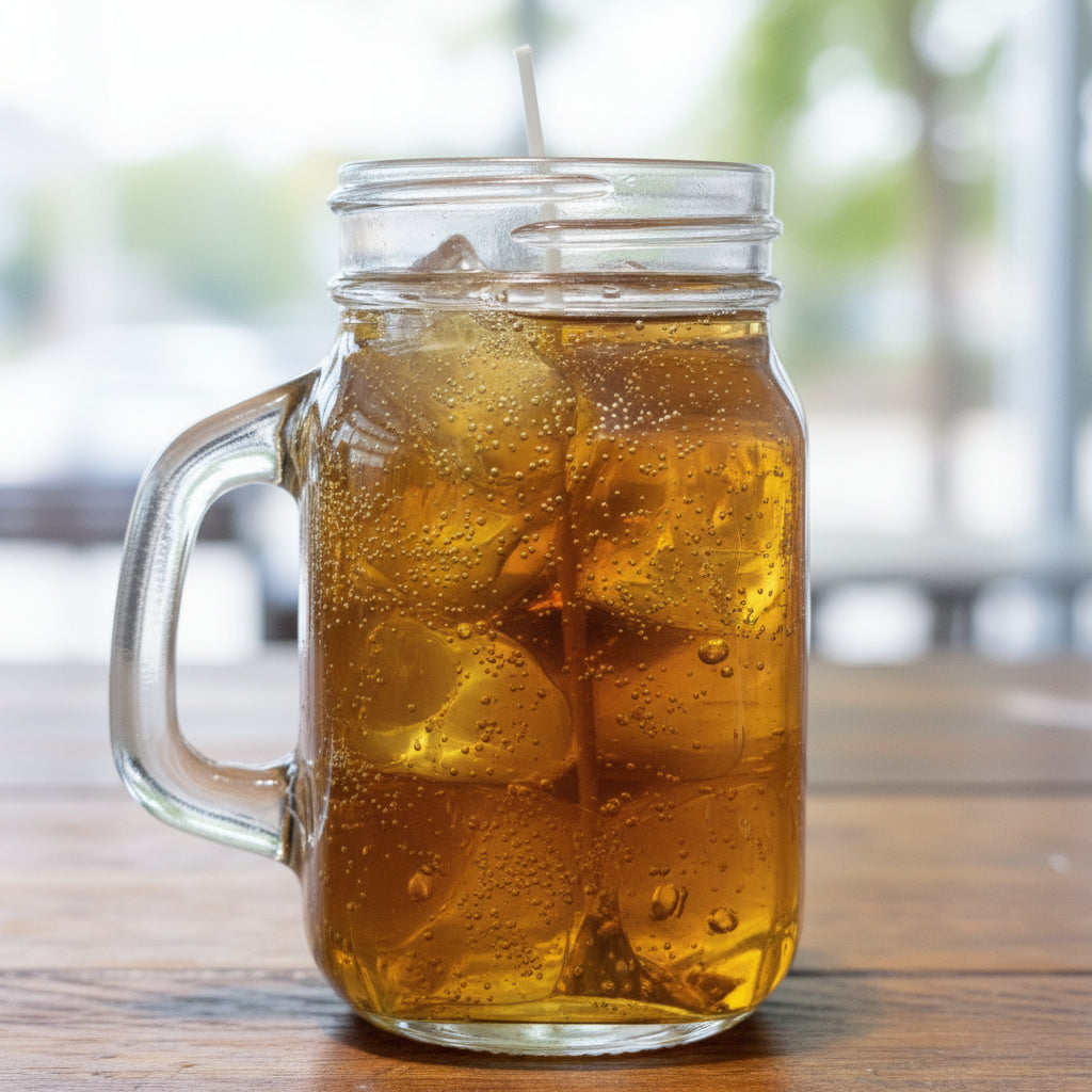Whiskey Inspired Mason Jar Drink 4oz Candle