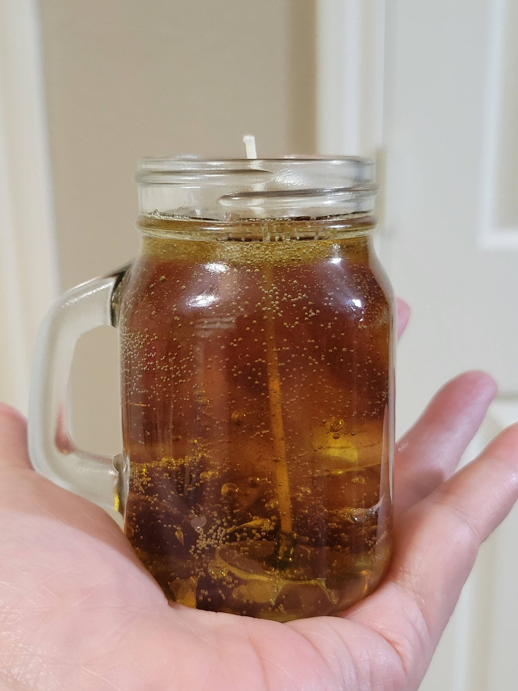 Whiskey Inspired Mason Jar Drink 4oz Candle