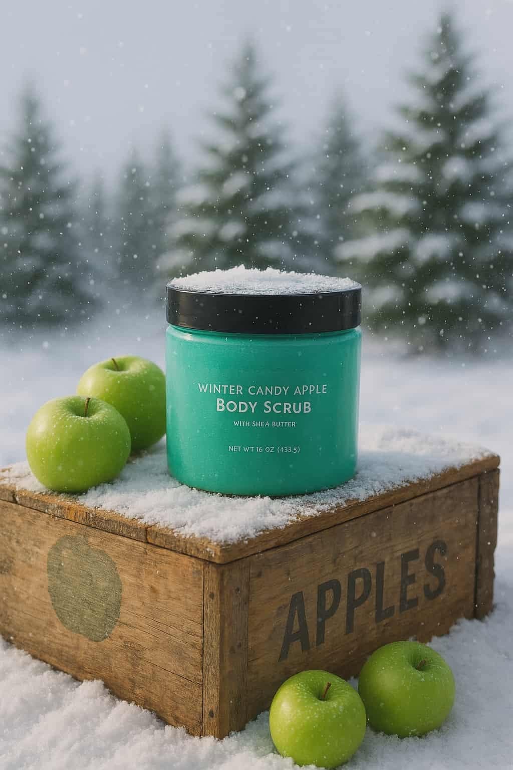 Foaming Winter Candy Apple Type Scented Sugar Body Scrub